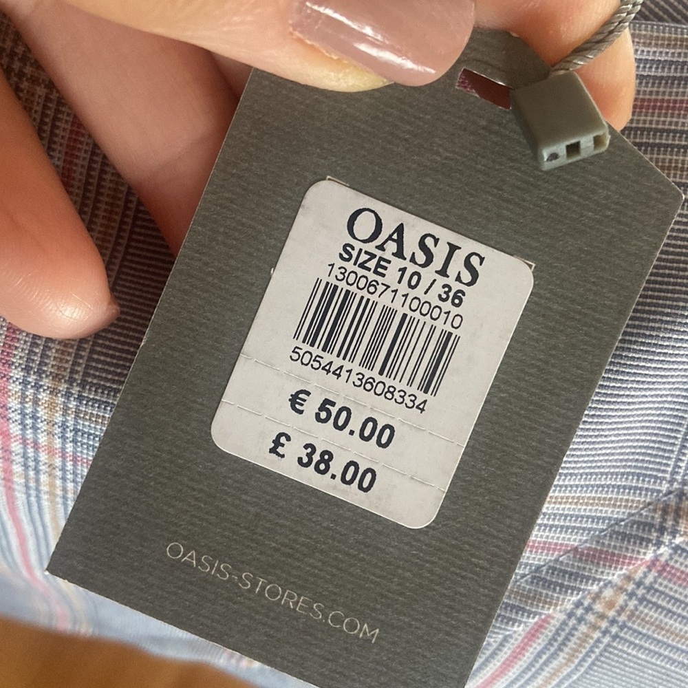 Oasis Gray and Pink Plaid Blazer - Picture 8 of 9